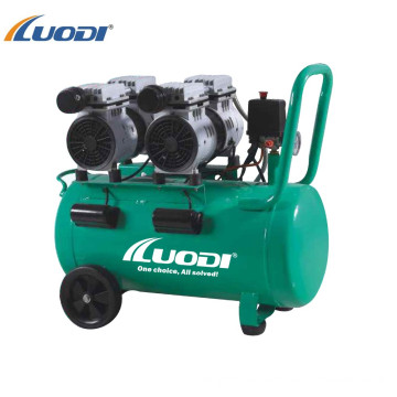 portable 2hp two head silent industrial oil free air compressor